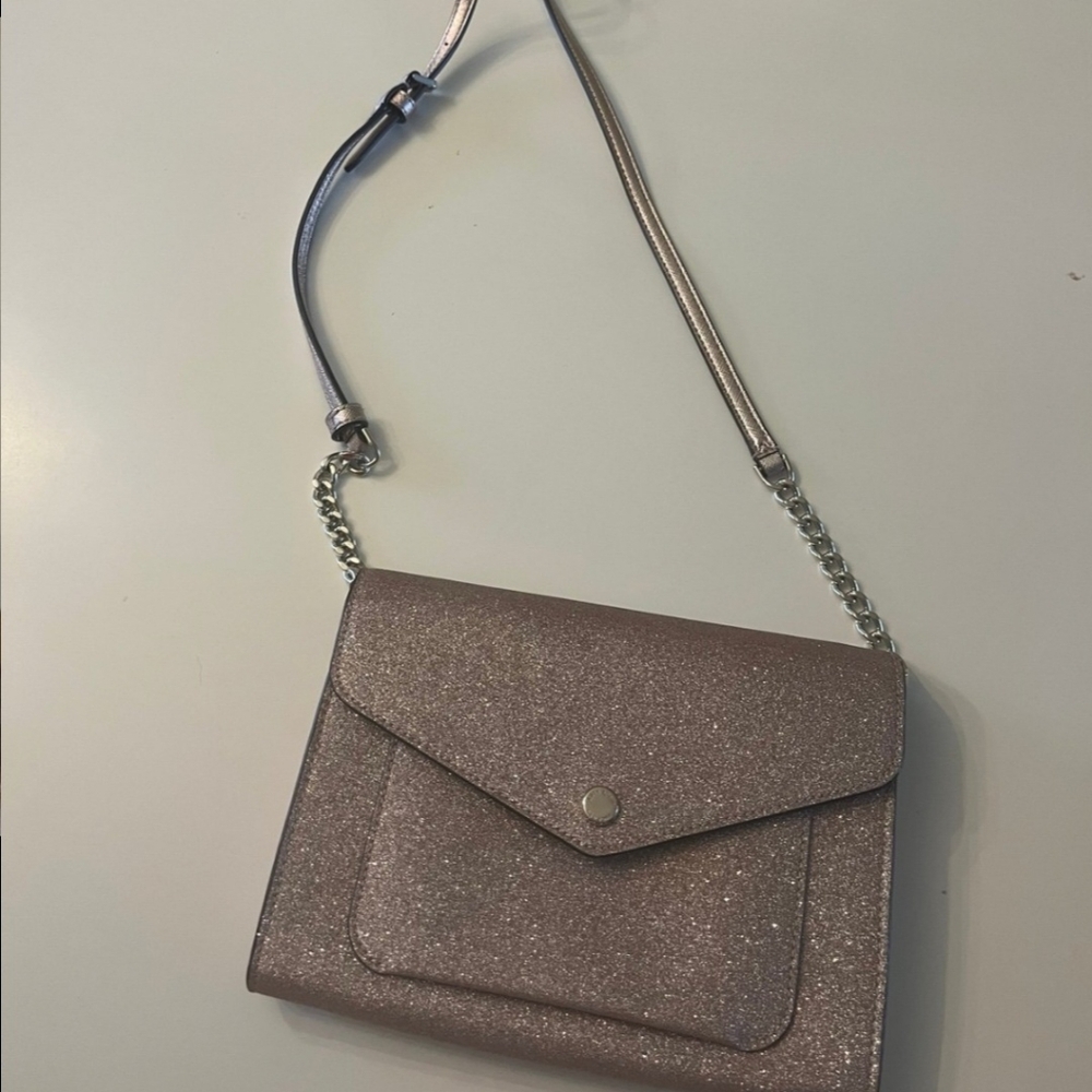 kate spade Rose Gold Glitter Envelope Crossbody